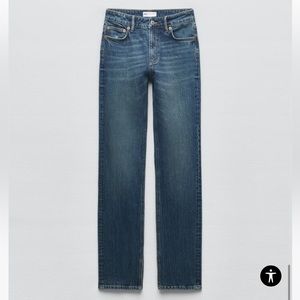 Zara TRF slim split jeans blue, size 40/ US 8, never worn